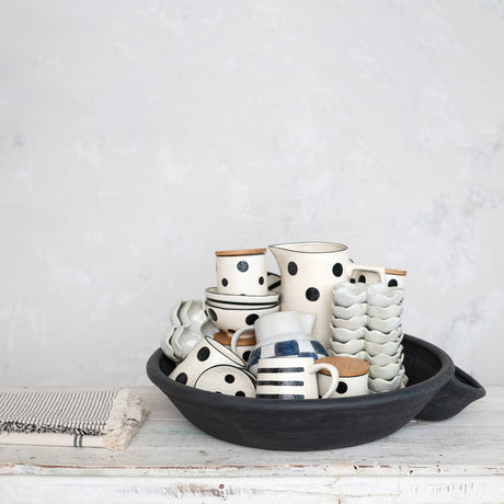 Vintage Inspired Black Clay Dahi Bowl