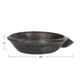 Vintage Inspired Black Clay Dahi Bowl