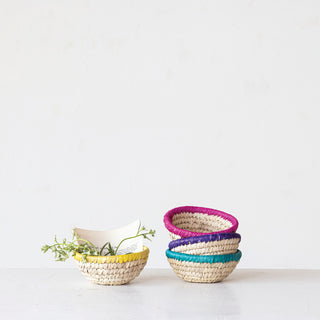 Decorative Hand-Woven Grass Baskets