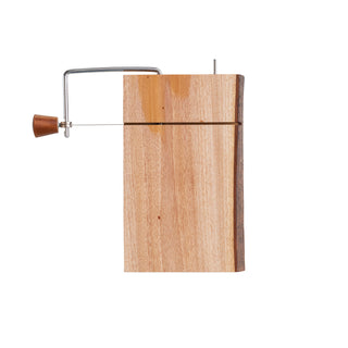 mahogany wood cheese slicer by Creative Co-Op