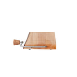 Mahogany Wood & Stainless Steel Cheese Slicer with Bark Edge