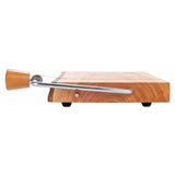 Mahogany Wood & Stainless Steel Cheese Slicer with Bark Edge