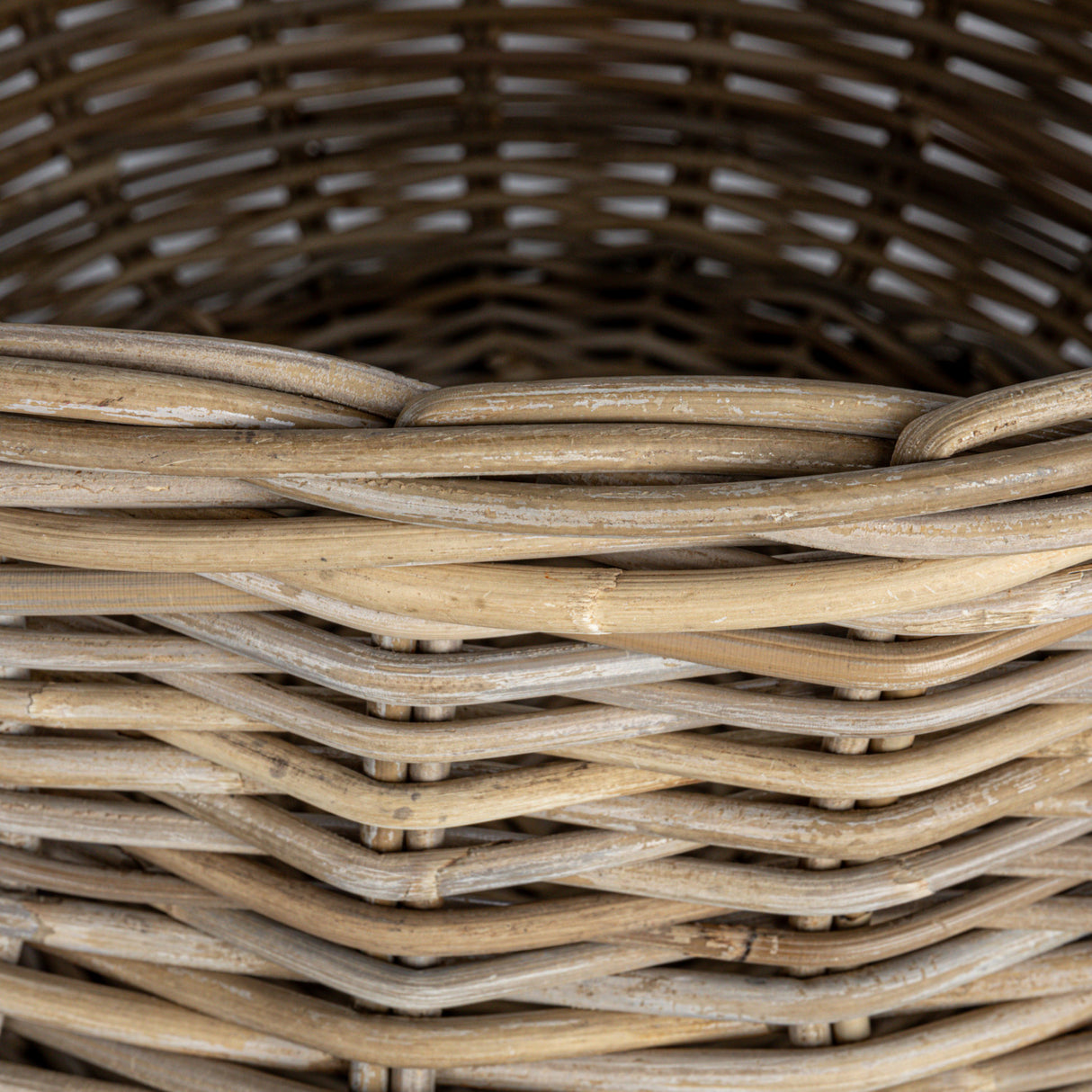 Hand Woven Rattan Basket Weave Planter