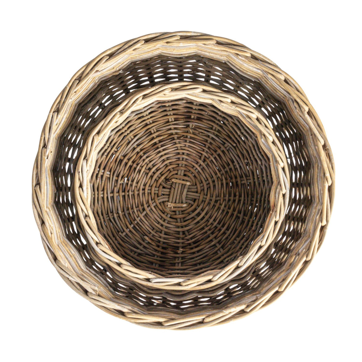 Hand Woven Rattan Basket Weave Planter