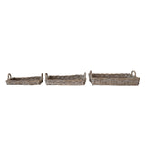 Woven Rattan Serving Tray with Handles | 3 Sizes