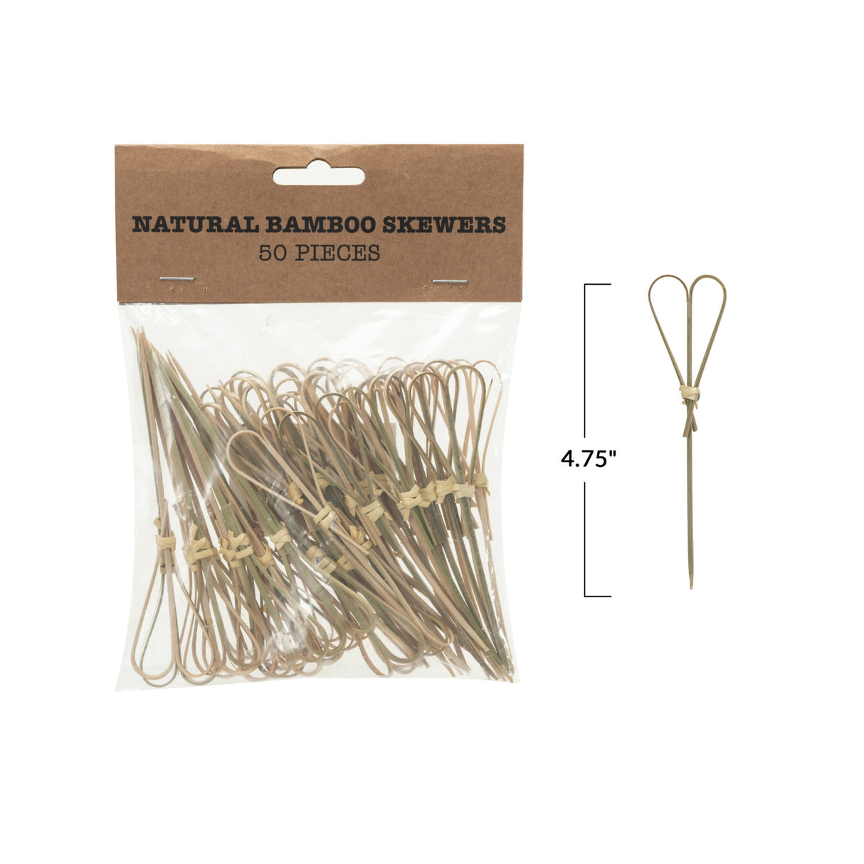Bamboo Heart Handle Appetizer Skewers (Pack of 50)