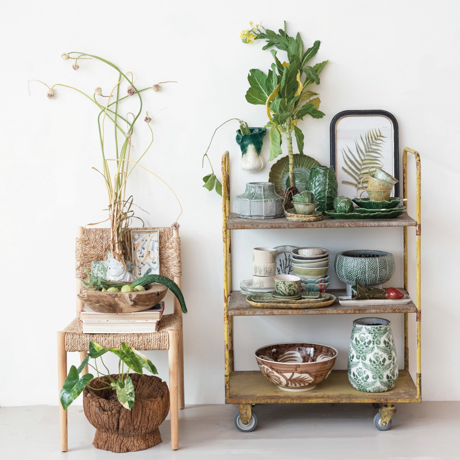 Metal Vintage-Inspired 3-Tier Cart - Thumbnail 5