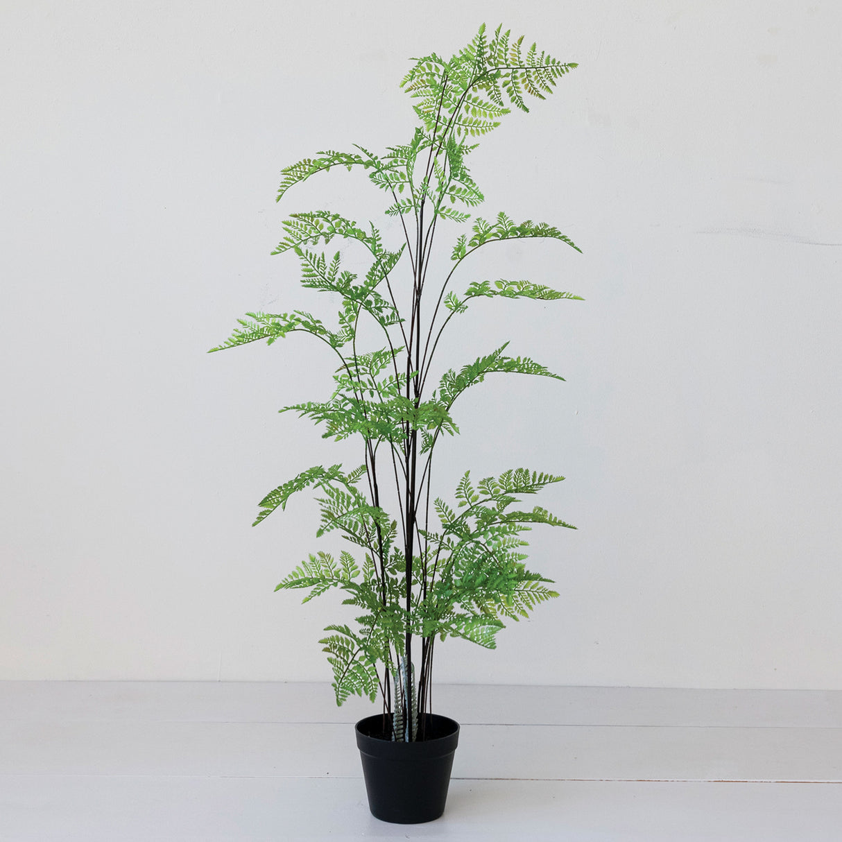 Faux Fern Tree in Plastic Pot