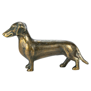 Antique Brass Cast Aluminum Dachshund