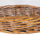 Decorative Glass Cloche with Woven Willow Wicker Base