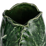 Hand-Painted Stoneware Cabbage Shaped Vase