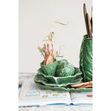 Hand-Painted Stoneware Cabbage Bowl