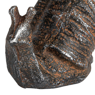 Distressed Cast Iron Metal Snail