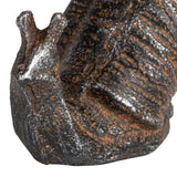 Distressed Cast Iron Metal Garden Snail Figurine