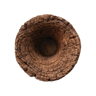 Found Hand-Carved Wood Mortar Bowls