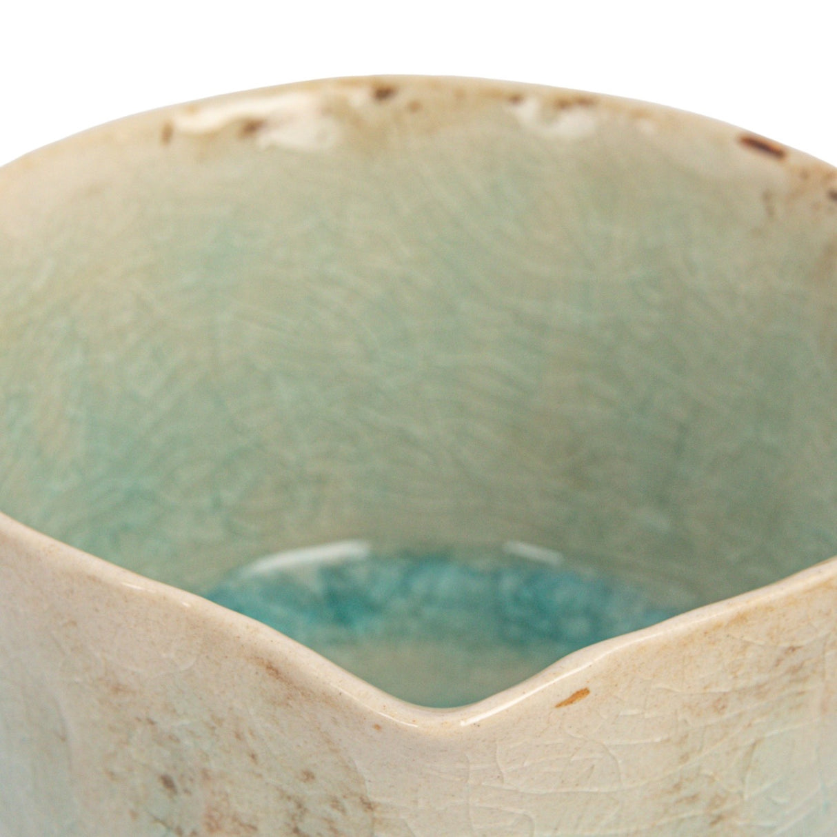 Teal Crackle Glaze Ceramic Measuring Cups | Set of 4