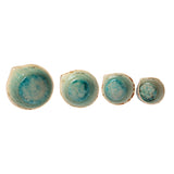 Teal Crackle Glaze Ceramic Measuring Cups | Set of 4