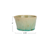 Teal Crackle Glaze Ceramic Measuring Cups | Set of 4