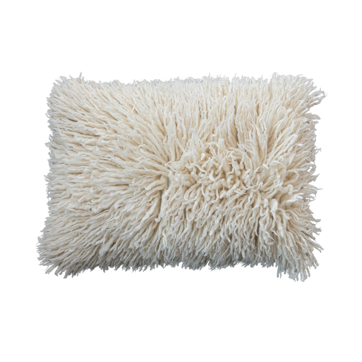 Creative Co-Op Woven Wool Lumbar Pillow - Thumbnail 2