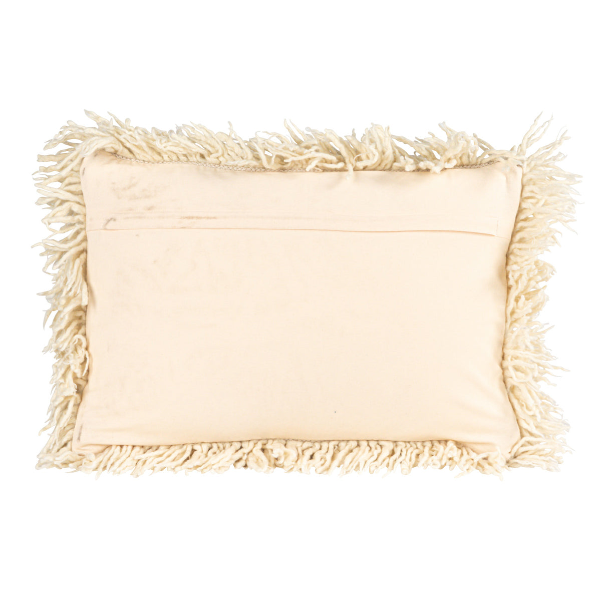 Woven New Zealand Wool Shag Lumbar Pillow