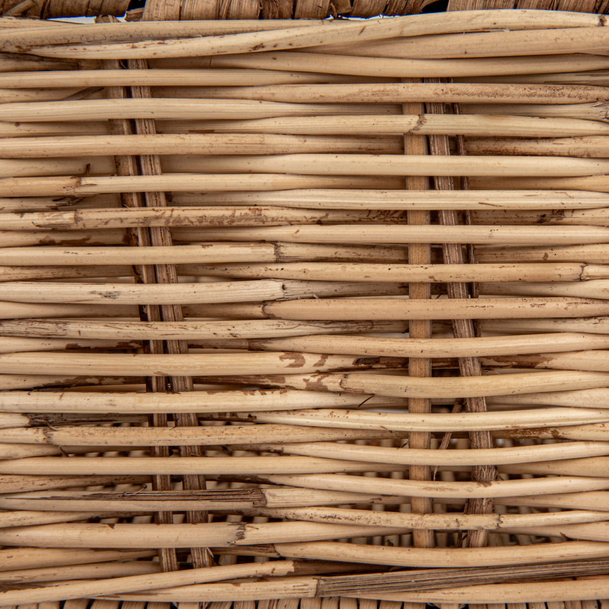 detail of hand-woven rattan basket