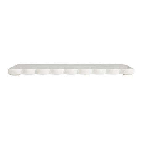 White Marble Scalloped Cheese & Serving Board
