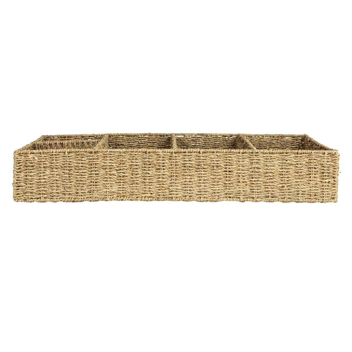 Hand-Woven Seagrass Basket with 5 Sections