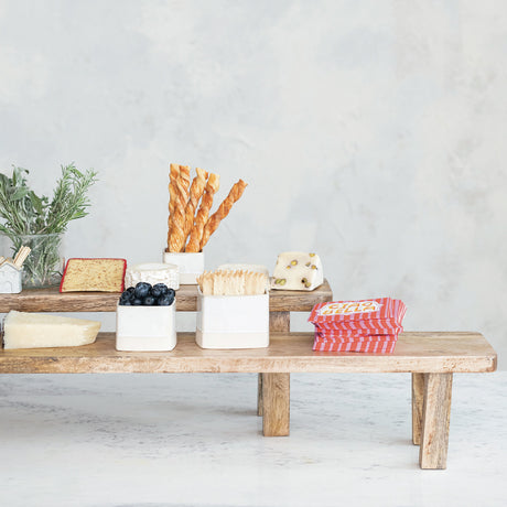 Natural Mango Wood Nesting Pedestal