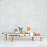 Natural Mango Wood Nesting Pedestal