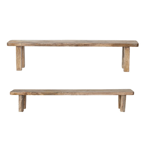 Natural Mango Wood Nesting Pedestal