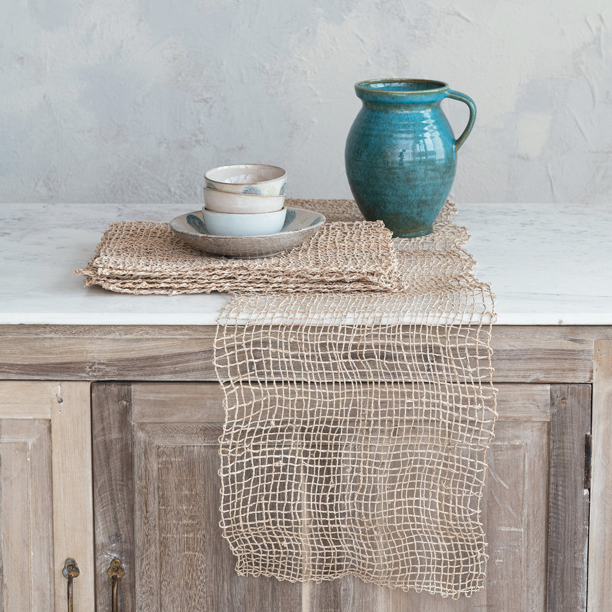 Hand-Woven Natural Banana Leaf Table Runner