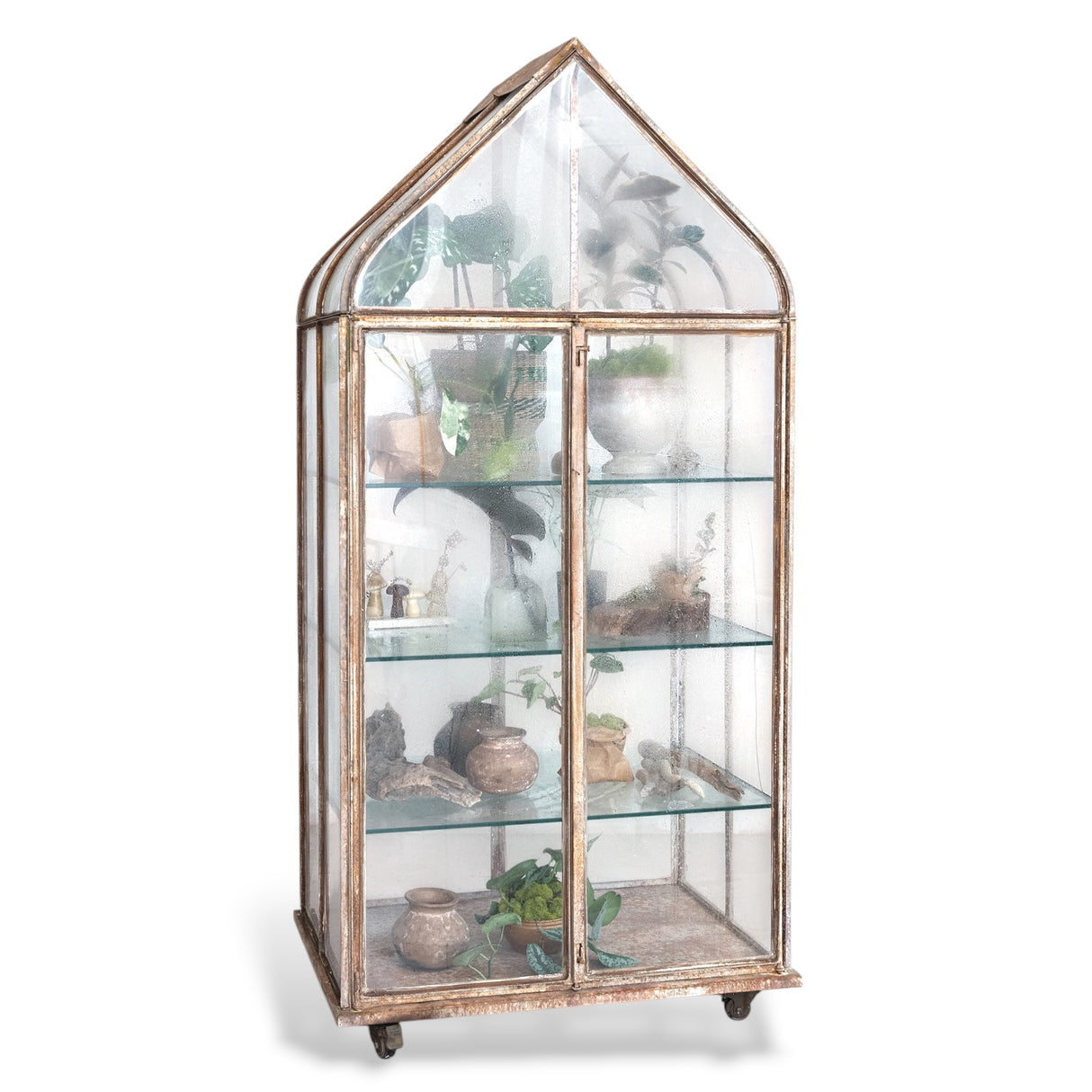 Acrylic & Metal Terrarium Display on Wheels