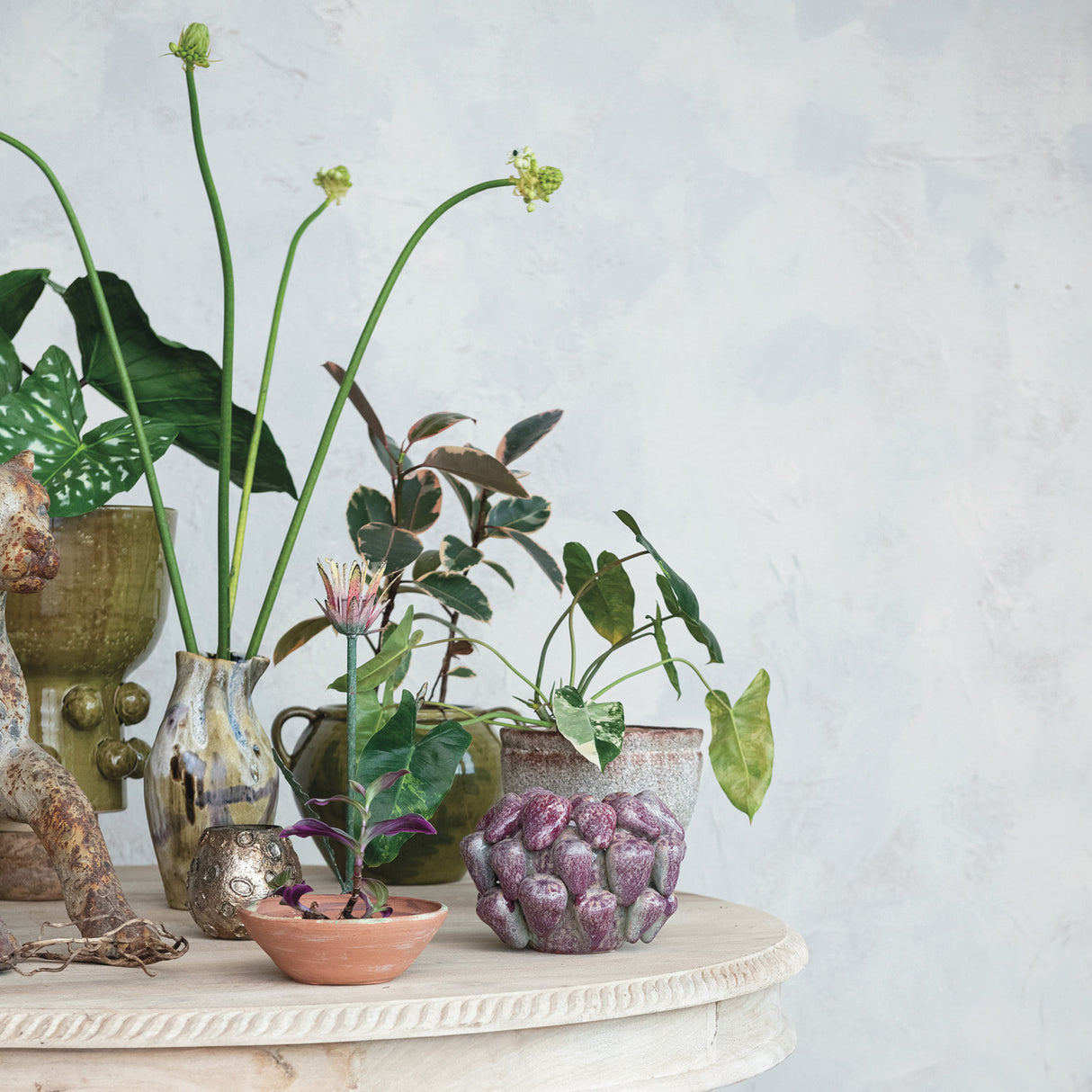 3D Strawberry Ceramic Planter Vase