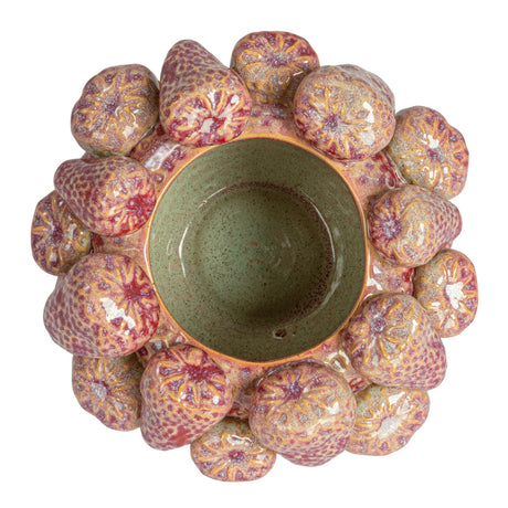 3D Strawberry Ceramic Planter Vase