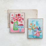 Vintage-Inspired Botanical Print Floral Still Life Canvas Wall Art | 2 Styles