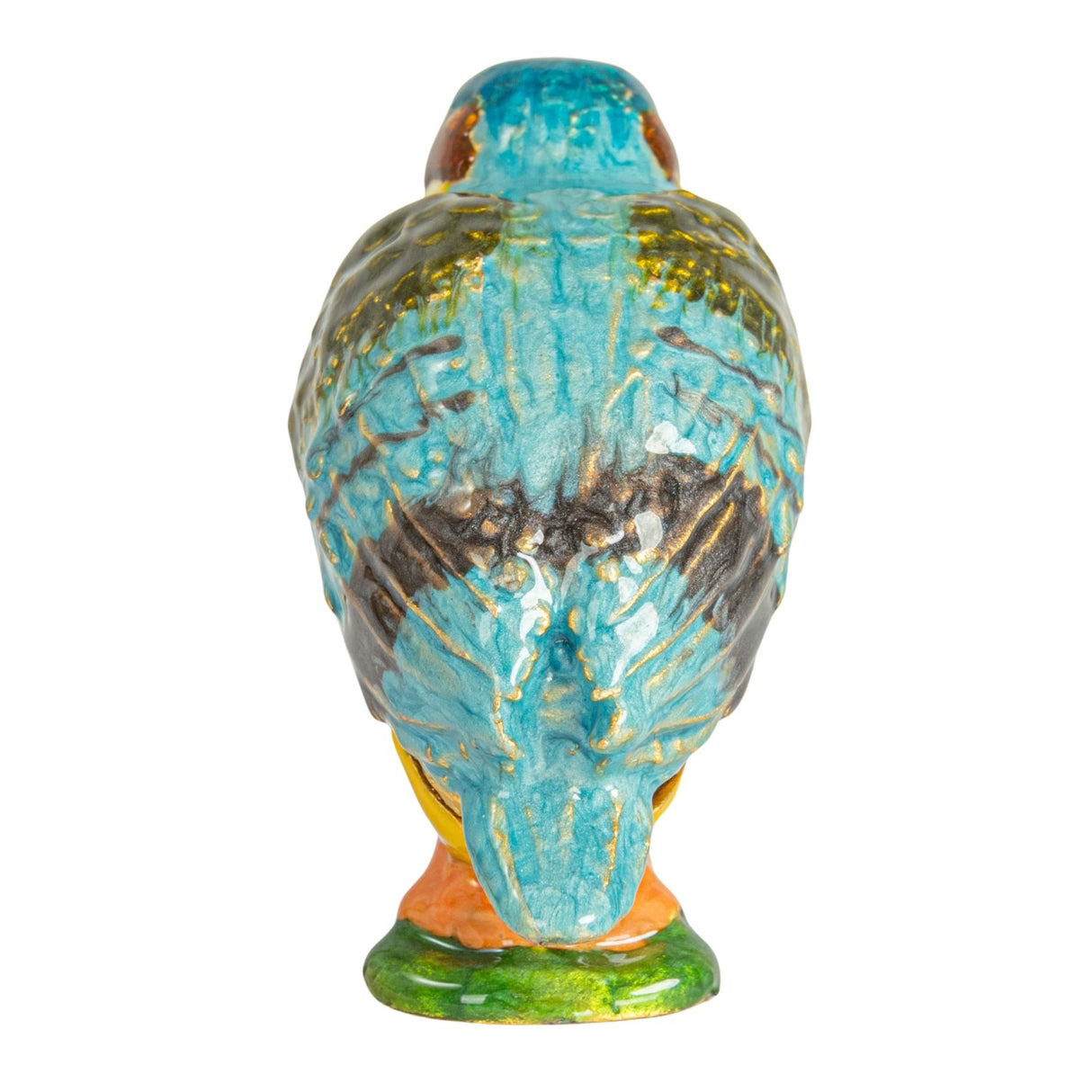 Kingfisher Bird Enameled Metal Trinket Box