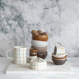 Vintage-Inspired Reactive Glaze Ceramic Stoneware Bowls