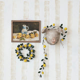Lemons & Pitcher Wood Framed Glass Wall Art