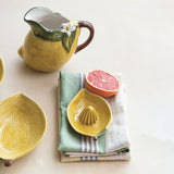 Hand-Painted Stoneware Ceramic Lemon Juicer