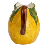 Hand-Painted Stoneware Ceramic Lemon Pitcher