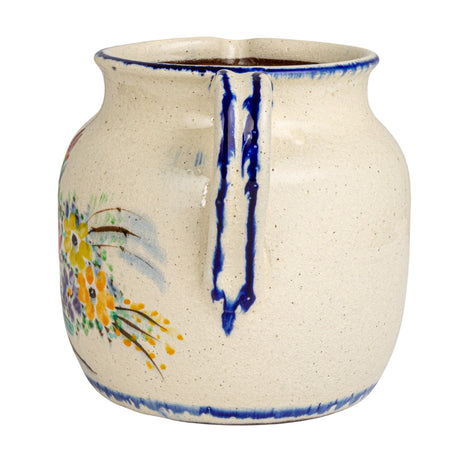 Floral Crackle Glaze Terracotta Pitcher