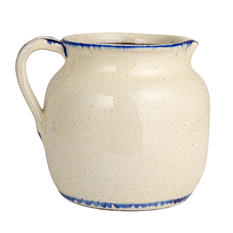 Floral Crackle Glaze Terracotta Pitcher