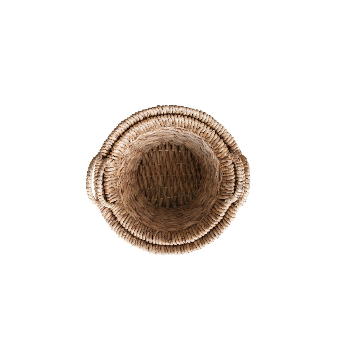 Hand-Woven Water Hyacinth Baskets with Handles | 2 Sizes