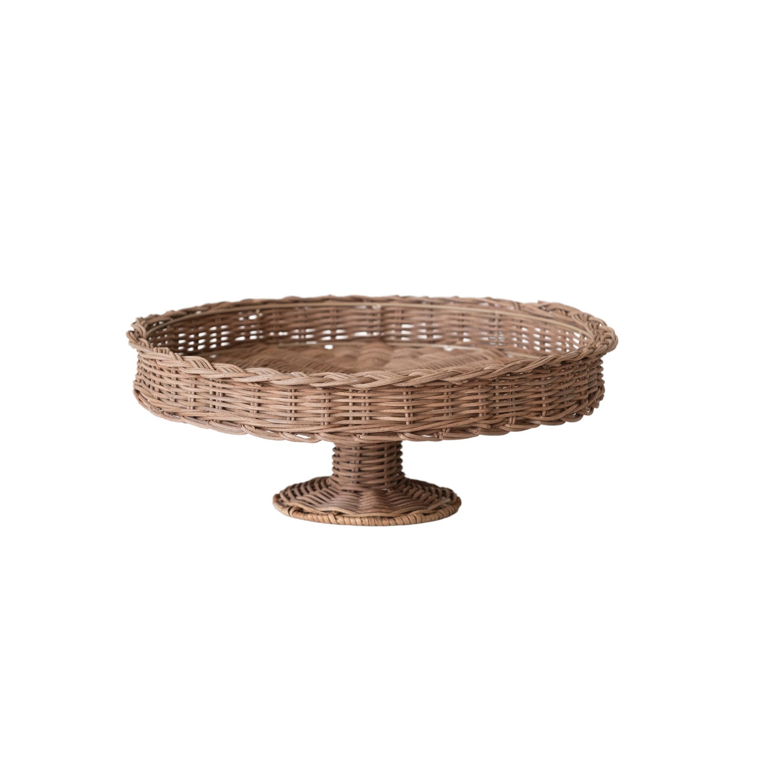 Rust and Cinder Rattan Pedestal Stand - Thumbnail 2