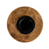 Hand-Carved Mango Wood Taper Candle Holder | 2 Sizes