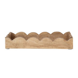 Mango Wood Scalloped Edge Tray