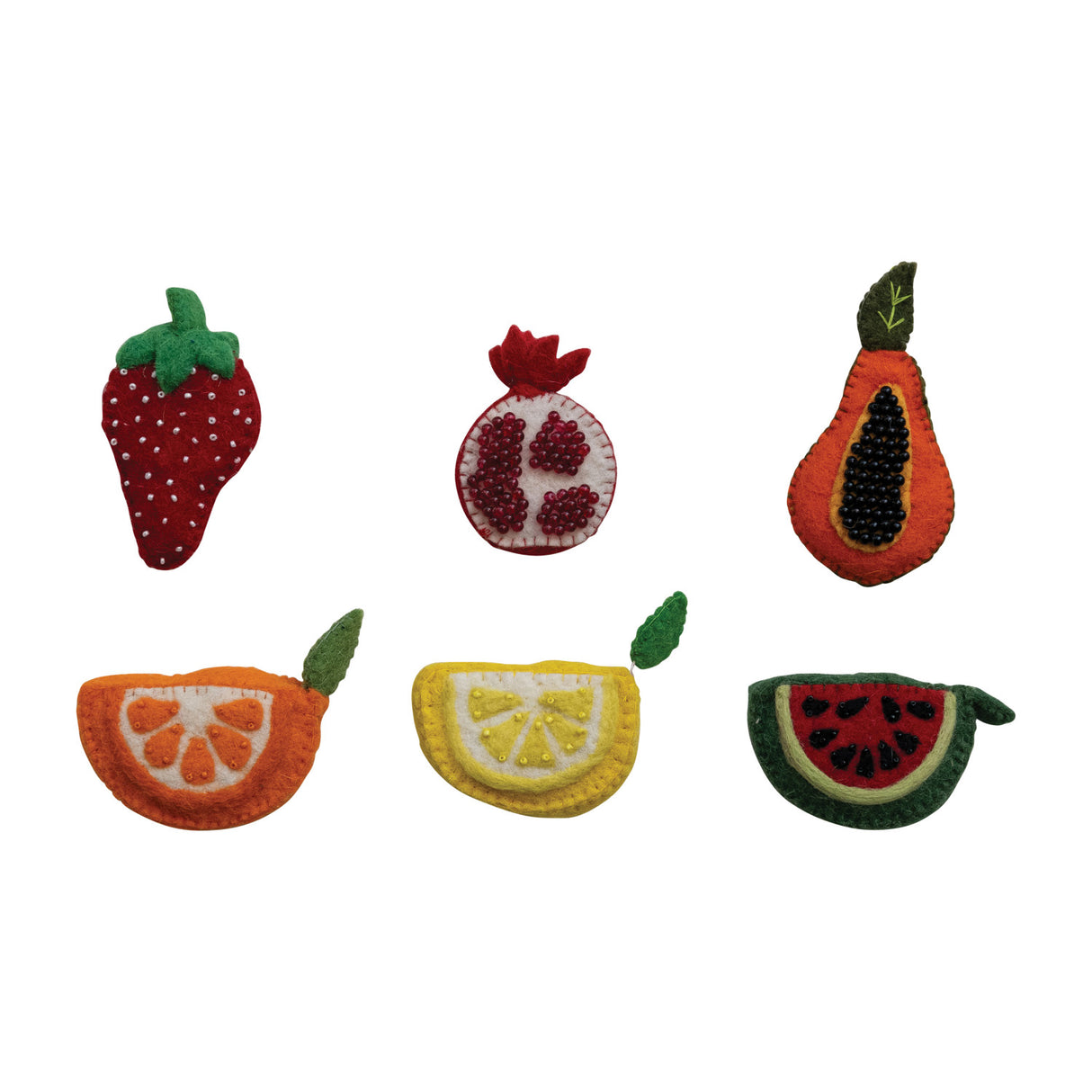 Handmade Embroidered Felt Fruit Themed Tape Measure