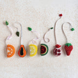 Handmade Embroidered Felt Fruit Themed Tape Measure