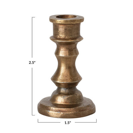 Antique Brass Mini Taper Candle Holder