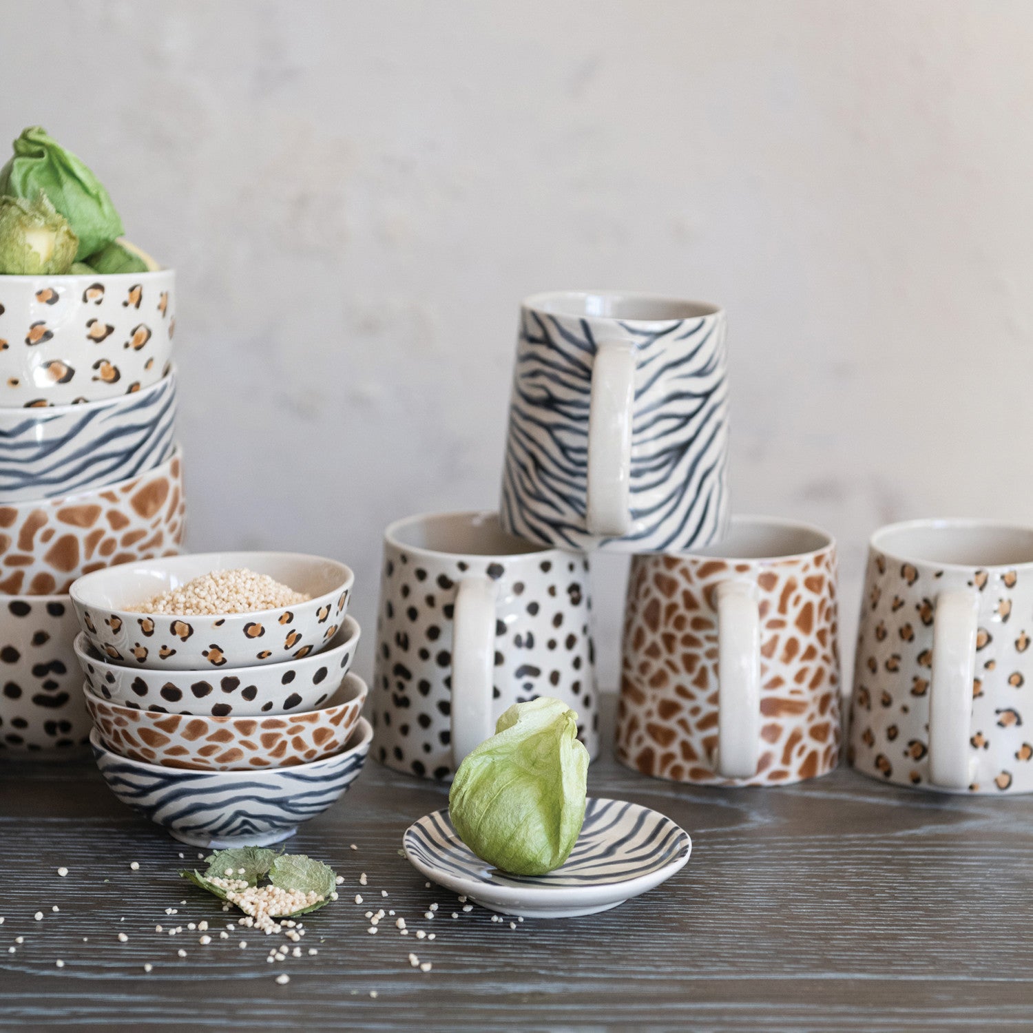 Animal Print Ceramic Coffee Mug - Thumbnail 3